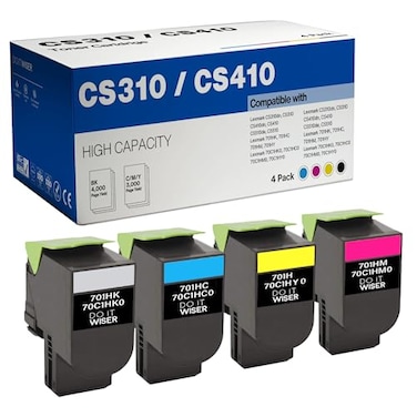 Do it Wiser CS310 CS410 701H Toner Cartridge Replacement for Lexmark 70C1HK0 70C1HC0 70C1HM0 70C1HY0 for Lexmark CS310 CS310dn CS310n CS410n CS410dn CS510 CS510de Printer 4 Pack