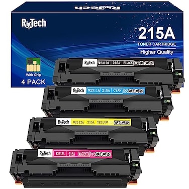 RitoTech 215A Toner Cartridgewith CHIP Replacement for HP 215A for HP Color Laseret Pro MFP M182nw M183fw M182 M183 M155 PrinterBlack Cyan Yellow Magenta 4 Pack