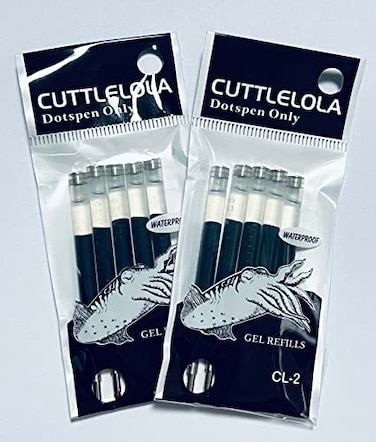 CUTTLELOLA Black Gel Ink CartridgesRefills for the Cuttlelola Electric DotsPen II the Black Knight
