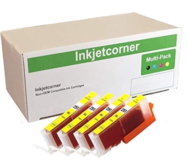 Inkjetcorner Compatible Ink Cartridge Replacement for CLI251XL CLI251 for use with MX922 iX6820 iP8720 MG5620 MG5520 MG6620 MG6420 MG7120 MG7520 MG6320Yellow 4Pack