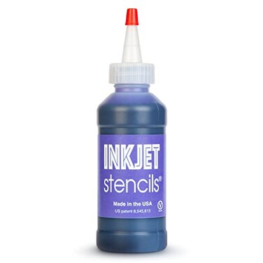 Ink Jet Refill Stencil Ink Compatible for Stencils Printer Ink Violet 4Oz Bottle