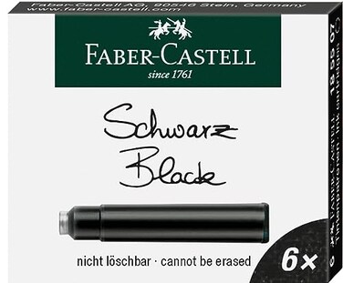 Faber-Castell FaberCastell 185506 Standard Ink Cartridges Standard Black