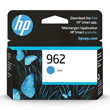 HP 962 Cyan Ink Cartridge Works with OfficeJet 9010 Pro 9010 9020 Eligible for Instant Ink 3HZ96AN