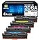 DMGE 206A Toner Cartridges 4 Pack M283fdw Toner Replacement for 206A 206X Toner Cartridges HP Set Compatible with HP Color LaserJet Pro MFP M283fdw M283cdw M255dw MFP M283 M255 PrinterSeries4 Pack