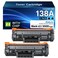 SUDLTO 138A W1380A Black Toner Cartridge with Chip Compatible Replacement for HP 138A W1380A 138X W1380X Toner Cartridge Work for HP Pro 3001dw 3001fdw MFP 3101fdw Series Printer Ink 2Pack