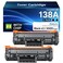 SUDLTO 138A W1380A Black Toner Cartridge with Chip Compatible Replacement for HP 138A W1380A 138X W1380X Toner Cartridge Work for HP Pro 3001dw 3001fdw MFP 3101fdw Series Printer Ink 2Pack