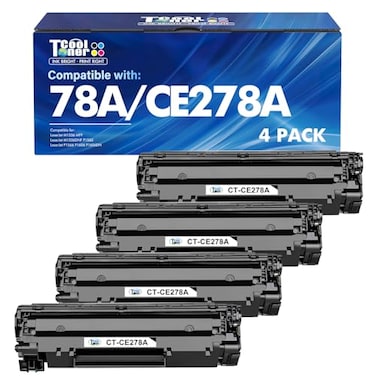 Cool Toner 78A CE278A Black Toner Cartridge Replacement for HP 78A CE278A Toner Cartridge for HP LaserJet P1606dn 1536dnf MFP M1536dnf 1606dn P1606 P1566 P1560 Printer Ink 4 Pack