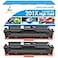 TRUE IMAGE Compatible Toner Cartridge Replacement for HP 201X CF400X 201A CF400A Color Laserjet Pro MFP M277dw M277c6 M252dw M252n M252 M277 M277n 277dw Ink Printer Black 2Pack
