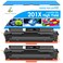 TRUE IMAGE Compatible Toner Cartridge Replacement for HP 201X CF400X 201A CF400A Color Laserjet Pro MFP M277dw M277c6 M252dw M252n M252 M277 M277n 277dw Ink Printer Black 2Pack