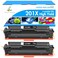 TRUE IMAGE Compatible Toner Cartridge Replacement for HP 201X CF400X 201A CF400A Color Laserjet Pro MFP M277dw M277c6 M252dw M252n M252 M277 M277n 277dw Ink Printer Black 2Pack
