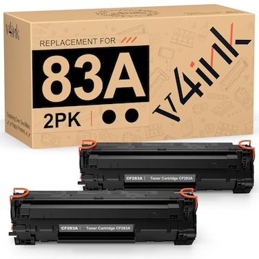 v4ink Compatible CF283A Toner Cartridge Replacement for HP 83A CF283A for use in HP Pro MFP M127fw M127fn M125nw M201dw M201n M225dn M225dw M125a Series Printer Black 2 Pack