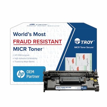Troy M507M528 MICR Toner Secure High Yield Cartridge Check Printing HP Part Number CF289X Yields 10000 Pages Black