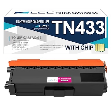 LCL TN433 TN433 Magenta High Yield Toner Cartridge Replacement for Brother TN431 TN433 TN431 TN433 TN433M TN433M for HLL8260CDW HLL8360CDW DCPL8410CDW MFCL8610CDW HLL9310CDW Printers 1Pack