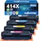 myCartridge 414X Toner Cartridges 4 Pack High Yield with Chip Compatible Replacement for HP 414X 414A for Color LaserJet Pro MFP M479fdw M479fdn M479dw Pro M454dw M454dn M479 M454 Printer Ink W2020X W