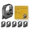 BOEDCN 6 Pack Compatible Ribbon PIX and TCX Time Clock Ribbon Replacement for Amano PIX1015202125352855759520030004000TCX1121223545858890 fits PIX and TCX All Models Black
