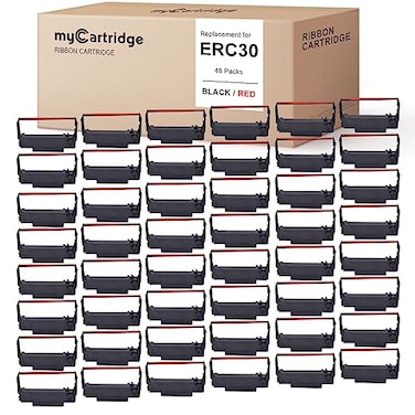 myCartridge Compatible Ribbon Cartridge Replacement ERC30 ERC30 ERC 30 34 38 BR for use in ERC38 NK506 Black Red 48 Pack