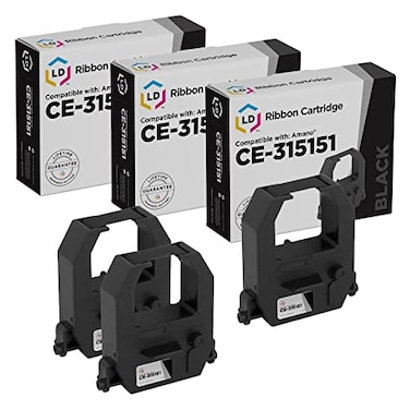LD Products Compatible Printer Ribbon Cartridge Replacement for Amano CE315151 Black 3Pack Compatible with Amano 5600 Series 60i AGP5000 BX6000 EX3000 EX3200 EX3500N EX6000