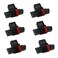 Printerfield IR40T 6 Pack Compatible Calculator Printer Ribbons Ink Roller Black Red
