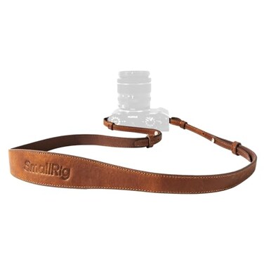 SMALLRIG Universal Leather Camera Shoulder Strap for DSLR Camera Adjustable 100 to 110cm 39 to 43in Max Load 10kg 22lb Ergonomic Shoulder Support for TravelVlogging Brown 5209