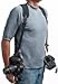 OP/TECH USA OPTECH USA Dual Camera Harness Neoprene Shoulder Harness for Two Cameras Comfortable Adjustable DSLRSLR Strap System with QuickRelease Connectors Black Made in USA