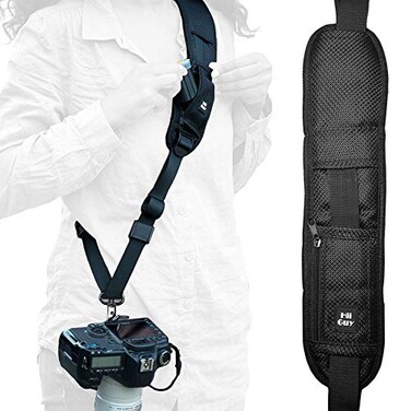 HII GUY HiiGuy DSLR Camera Strap For Photographer Extra Long 44 Inch Camera Straps for Photographers Heavy Duty Polyester Camera Shoulder Strap with Camera Accessories Ideal for Professionals Hobbyist