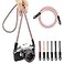 Eorefo Camera Strap Vintage 100cm Nylon Climbing Rope Camera Neck Shoulder Strap for Micro Single and DSLR CameraRose Gold