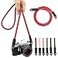 Eorefo Camera Strap Vintage 100cm Nylon Climbing Rope Camera Neck Shoulder Strap for Micro Single and DSLR CameraRed