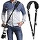 Waka Rapid Camera Neck Strap with Quick Release and Safety Tether Adjustable Shoulder Sling Strap for Nikon Canon Sony Olympus DSLR Black