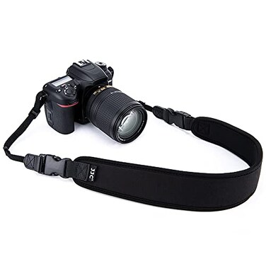 JJC DSLR Camera Neck Strap Soft Neoprene Shoulder Belt for Canon EOS R5 R6 5D Mark IV 6D Mark II SL3 SL2 T8i T7 T7i 90D 80D Nikon D6 D5 DF D850 D810 D780 D7500 D5600 D3500 Sony A1 A99IIetc