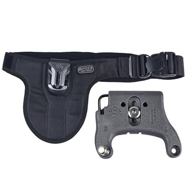Spider Holster SpiderPro DSLR Single Camera System v2 for Carrying ONE Professional Camera and Heavy Gear Featuring Belt with BuiltIn SelfLocking Camera Holster for Secure QuickDraw Camera Access