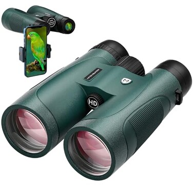GIGAPENGUIN 15x52 HD Binoculars for Adults High Powered with Upgraded Phone Adapter Large View Binoculars with Clear Low Light Vision Lightweight Waterproof Binocular for Bird Watching Travel Hunting