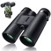 Megrezo 10X42 Professional Binoculars with Smartphone Adapter Compact Waterproof Low Night Vision Binoculars for Adult Birds Watching Hunting Concert Travel