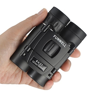 Funwell Mini Compact Lightweight 8x21 Small Binoculars for Concert Opera Sports Game Outdoors Hiking Travel Kids Bird Watching Christmas Gift