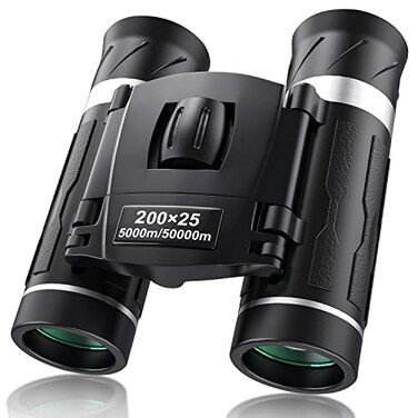 FLYANT 200x25 Compact Binoculars for Adults and Kids High Powered Mini Pocket Binoculars Waterproof Small Binocular for Bird Watching Hunting Concert Theater Opera Traveling Sightseeing