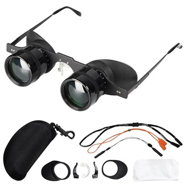 YCXXKJ HandsFree Binocular Glasses for Enhanced Viewing HD Clarity Lightweight Portable Adjustable Focus Perfect for Bird Watching Sports Concerts Vision Impairment UserFriendly