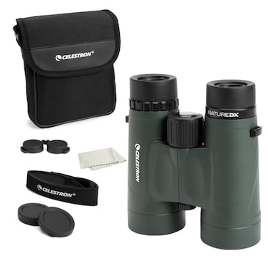 Celestron Nature DX 8x42 Binoculars Ideal for Birding and Outdoors 42mm Objective Lenses Wide 74 Field of View BaK4 Prisms Fully MultiCoated Waterproof and Fogproof