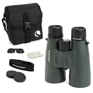 Celestron Nature DX 12x56 Binoculars Powerful and Bright for LongRange Viewing 56mm Objective Lenses 12x Magnification Fully MultiCoated Waterproof and Fogproof Tripod Adaptable