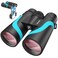 Tinllaans 15x55 UHD Binoculars for Adults High Powered with Phone Adapter Large View BAK4 Prism Waterproof Lightweight for Bird Watching Hunting Cruise Travel Camping Blue