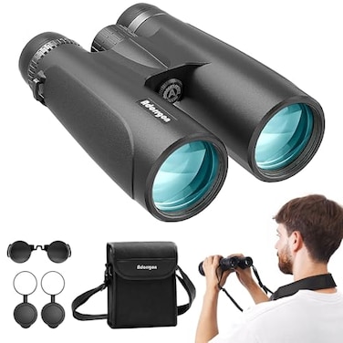 Adorrgon 12x54 HD Binoculars for Adults High Powered Large View BAK4 Prism Binoculars with Clear Low Light Vision Lightweight Waterproof Binocular for Bird Watching Cruise Travel Hiking Concert Starga