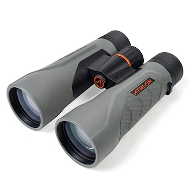 Athlon Optics 10x50 Argos G2 HD Gray Binoculars with Eye Relief for Adults and Kids HighPowered Binoculars for Hunting Birdwatching and More