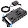 KOERTACOO VMount Lock Battery Plate Power Supply Splitter Adapter with 15mm Rod Clamp NPFZ100 Dummy Battery Compatible with Sony Alpha A6600A7 IIIA7R IIIA7R IVA7S IIIA9A9 IIA9R Cameras