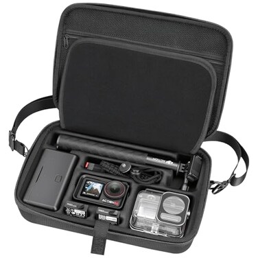 AMAZEAR Carrying Case for DJI Osmo Action 5 ProDJI Action5 Pro Accessories Protector Compact Hard Shell Carry Bag Portable for Travel or Home Store Compatible with Action 3 Action 4 Camera Black