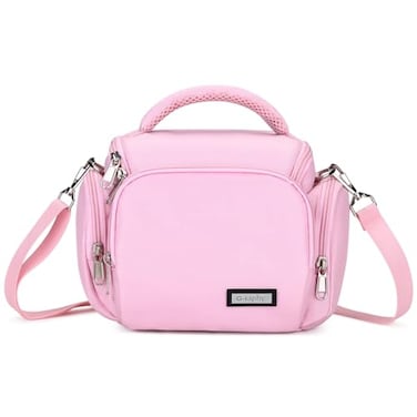 G-raphy Graphy Camera Bag Case Pink Small Photography Bags DSLR SLR MIRRORLESS BAG with Removal Straps