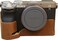 BMAOLLONGB A7C II Case Handmade PU Leather Half Camera Case Bag Cover Bottom Opening Version for Sony Alpha A7C II with Hand Strap Coffee