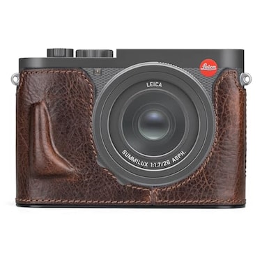 MUZIRI KINOKOO Case for Leica Q3 Q3 43 Top Layer Genuine Leather Leica Q3Q3 43 Protective Half Case Premium Version with Bottom Hole for Instant Battery and Memory Card Access Coffee