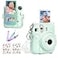 CAIYOULE Mini 12 Clear Case Protective Camera Case Compatible For Fujifilm Instax Mini 12 Rigid PC Camera Case with Photo Storage with 2 Straps and Stickers No Camera
