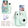 CAIYOULE Mini 12 Clear Case Protective Camera Case Compatible For Fujifilm Instax Mini 12 Rigid PC Camera Case with Photo Storage with 2 Straps and Stickers No Camera