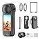 Vasgather Camera Accessory Kit for Insta 360 X5 Lens Guards Silicone Case Camera Case Black Unisex