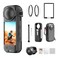 Vasgather Camera Accessory Kit for Insta 360 X5 Lens Guards Silicone Case Camera Case Black Unisex