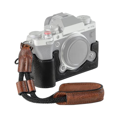 SMALLRIG SMALLRIG XT5 Half Case With Wrist Strap And Shutter Button Retro Style Leather C